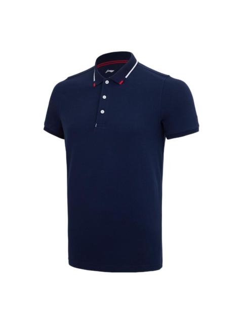 Li-Ning Li-Ning Lifestyle Polo Shirt 'Navy' APLQ161-2