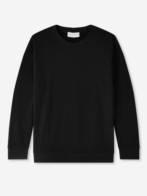 Derek Rose Women's Sweatshirt Quinn Cotton Modal Black