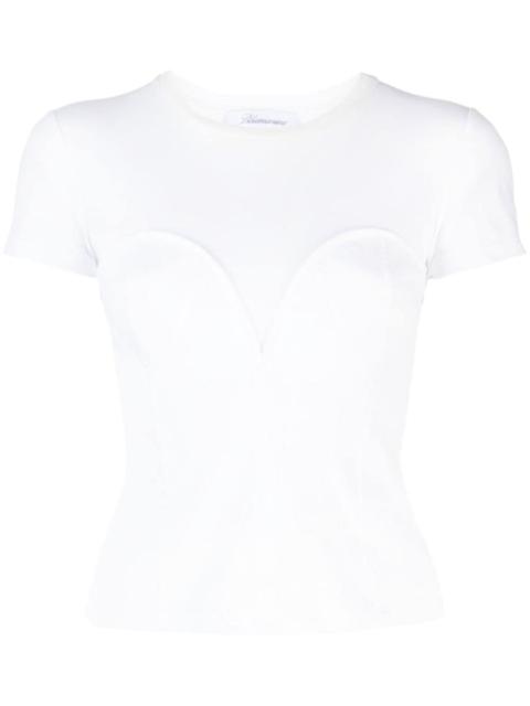 Blumarine embossed-detailing cotton T-shirt