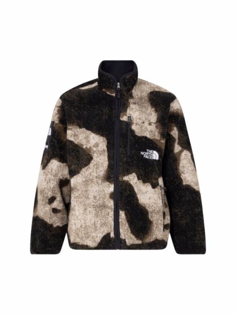 Supreme x TNF bleached denim fleece jacket