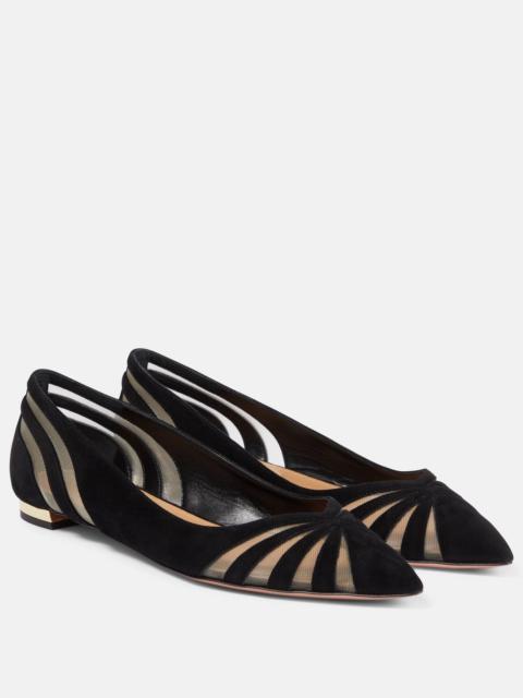AQUAZZURA The Spy suede ballet flats