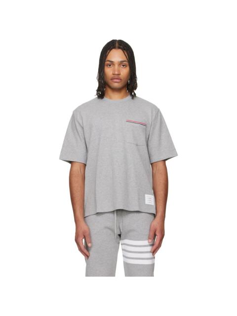 Thom Browne Gray Milano Cotton Oversized Pocket T-shirt