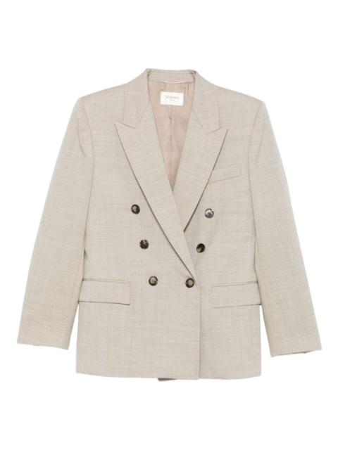 SAINT LAURENT double-breasted button blazer