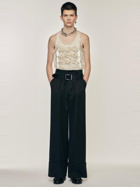Simone Rocha Wide Leg Multi Belt Loop Trousers