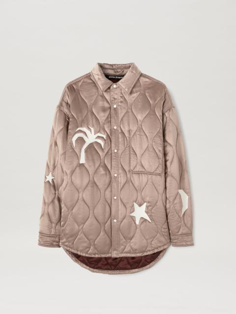 LIFE IS PALM QUILTED OVERSHIRT