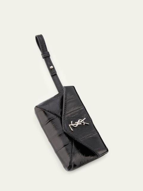 SAINT LAURENT Men's Cassandre YSL Micro Envelope in Leather