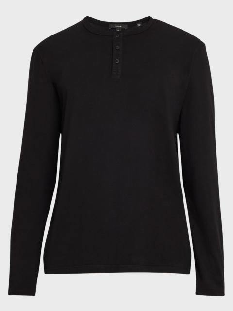 Vince Men's Garment-Dyed Henley Shirt