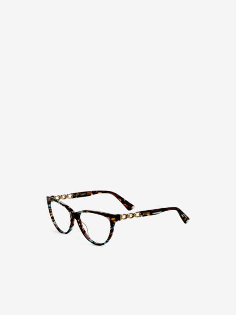 Moschino tortoiseshell-effect cat-eye glasses