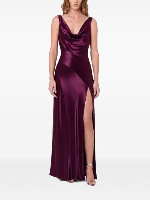NICHOLAS cowl-neck panelled gown