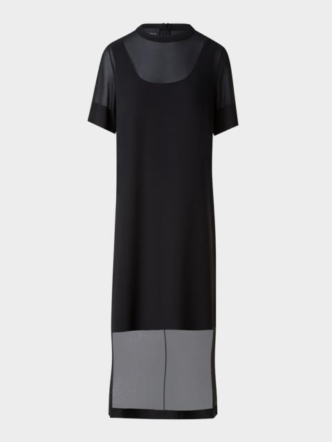AKRIS Silk Georgette Tunic Dress