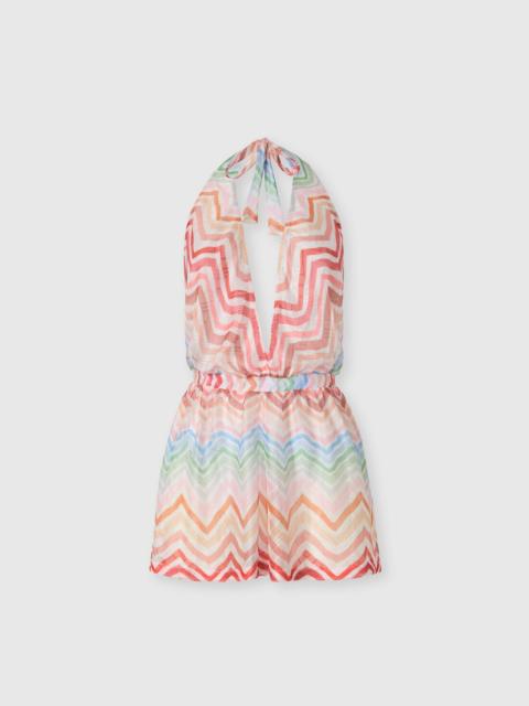 Missoni Short zig zag printed cover-up jumpsuit