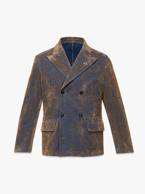 MCM Monogram Jacquard Blazer in Velvet Denim