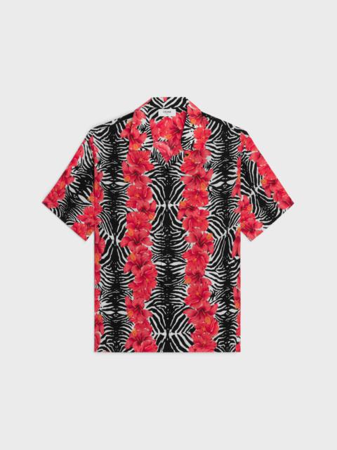 hawaiian shirt in crepe de chine