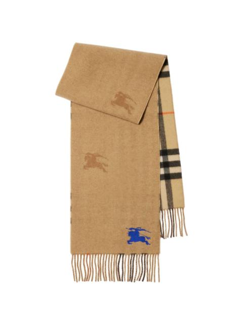 Burberry reversible check cashmere scarf