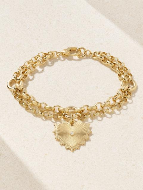 FOUNDRAE True Love 18-karat gold diamond bracelet Gold