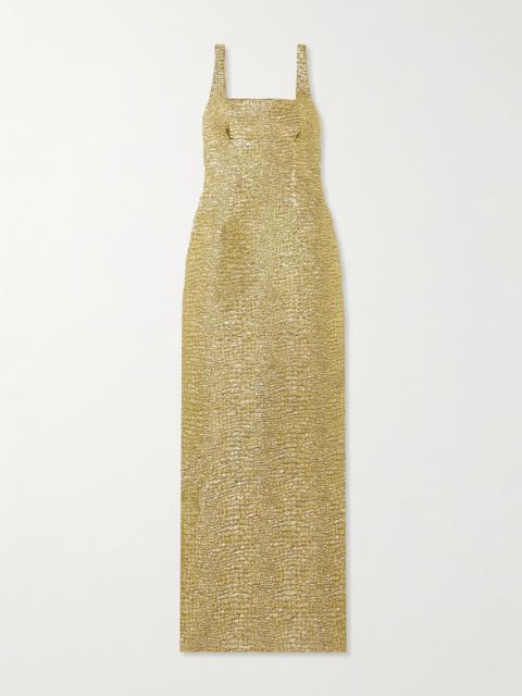EMILIA WICKSTEAD Micheline Metallic Seersucker Gown