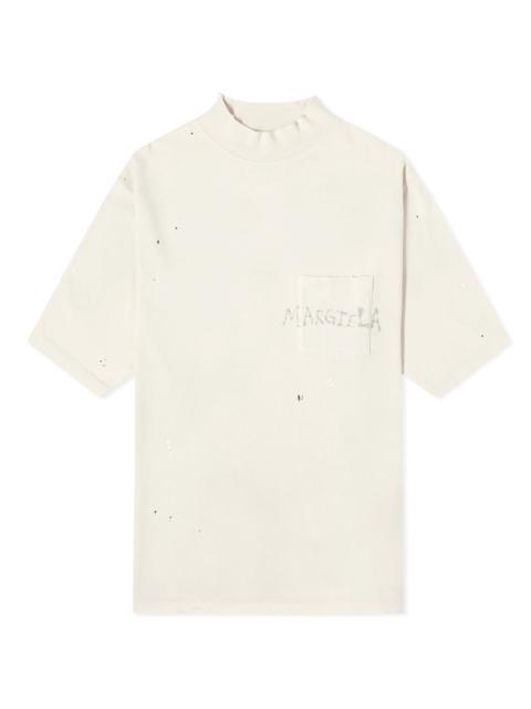 Maison Margiela Maison Margiela Graffiti Logo Mock Neck T-Shirt