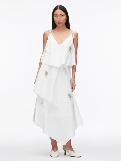 3.1 Phillip Lim Layered Midi Dress with Floral Appliqué