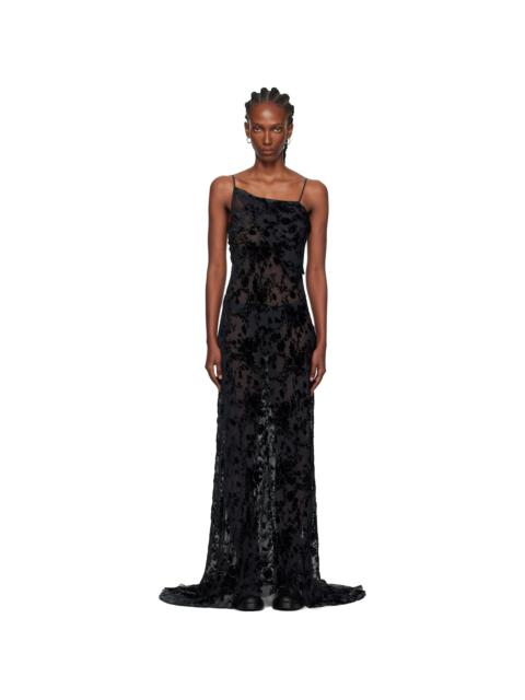 Ann Demeulemeester Black Aaricia Bias Slip Maxi Dress