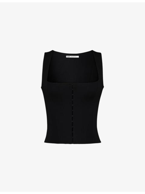 House of CB The Balconette Woven Corset Top
