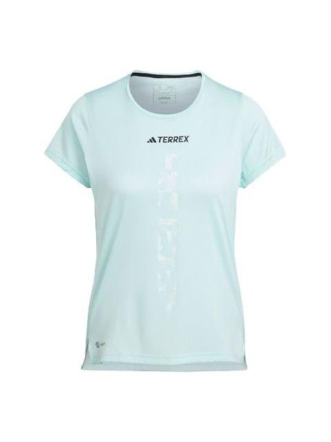 (WMNS) adidas Terrex Agravic Trail Running Tee 'Light Aqua' HZ6260