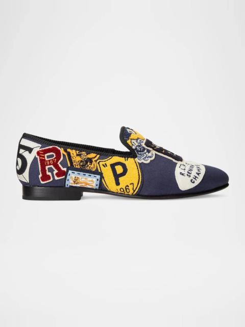 Polo Ralph Lauren Men's Paxton Logo-Patch Canvas Slippers