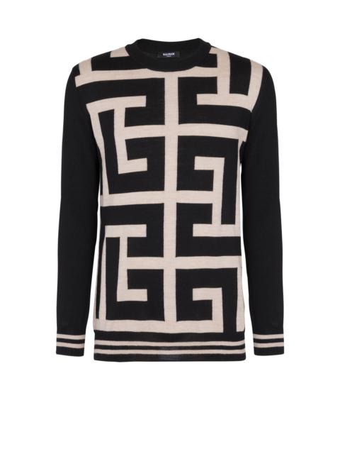 Balmain Maxi monogrammed jumper