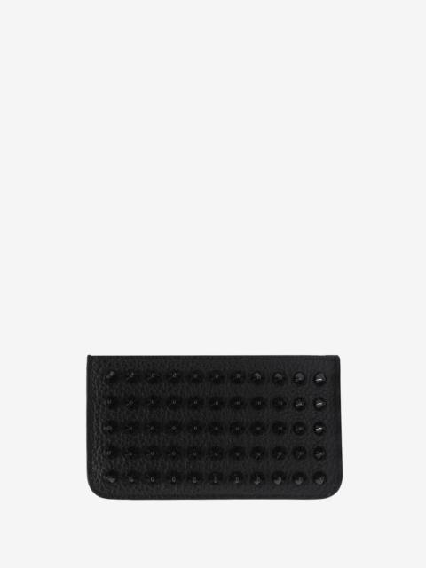 Credilou Black Leather Spikes Card Holder -