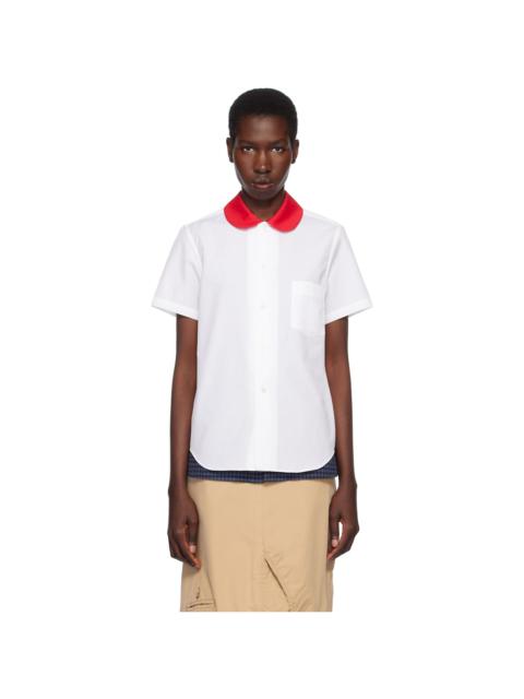 Comme des Garçons GIRL White Cotton Broad Shirt