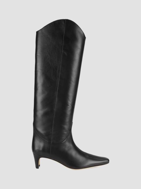 STAUD Women's Western Wally 50MM Leather Knee-High Boots - Black