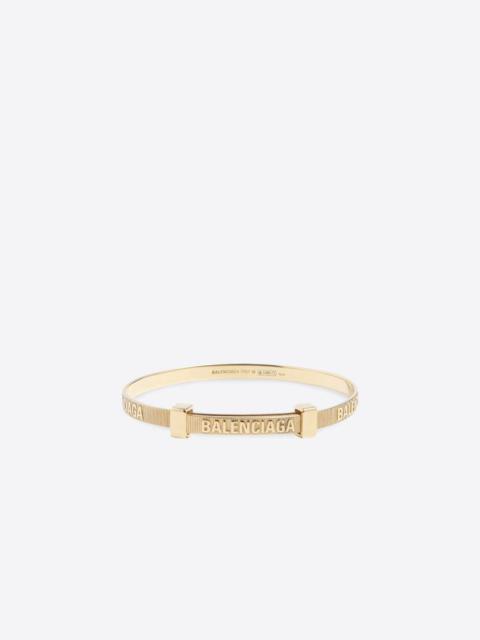 BALENCIAGA Women's Logo Hoop Bracelet in Gold