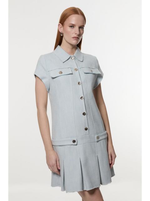 KAREN MILLEN Spring Tweed Tailored Mini Dress