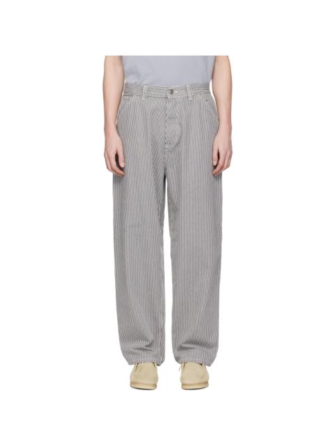 Carhartt WIP Gray & White Mercer Stripe Single Knee Trousers