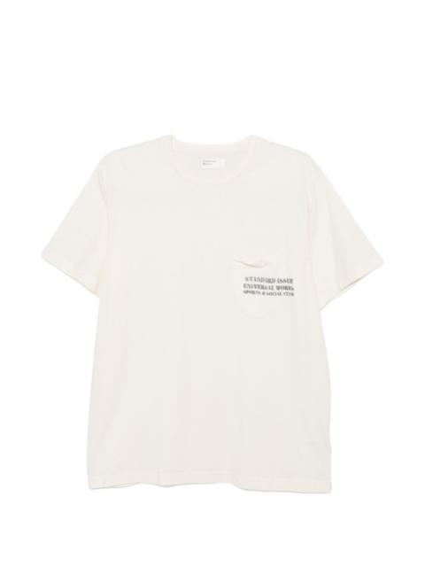 Universal Works logo-detail pocket T-shirt