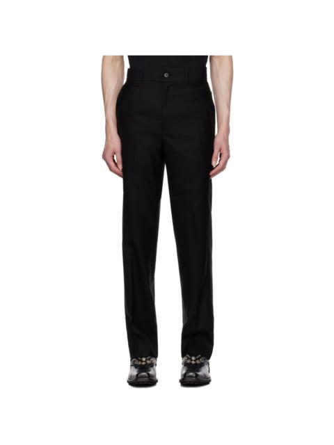 Black Paneled Trousers