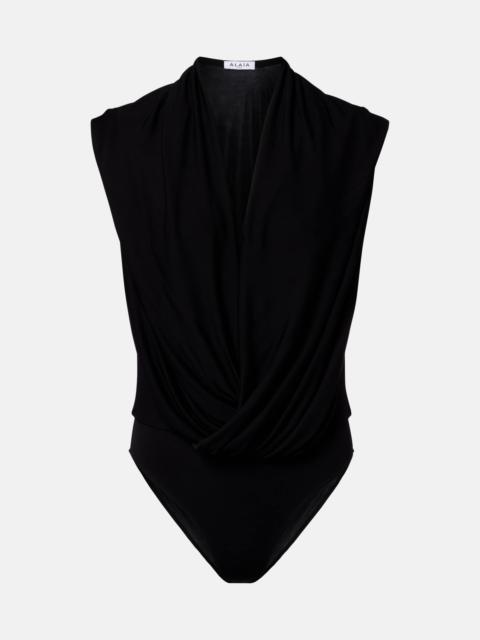 Alaïa Draped jersey bodysuit