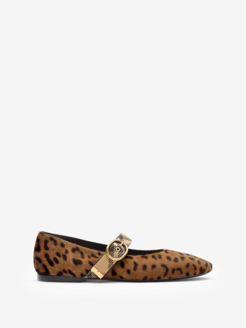 Burberry Leopard Print Robin Ballerinas