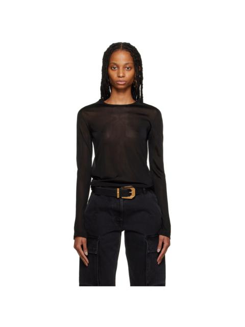 VERSACE Black Slashed Sweater