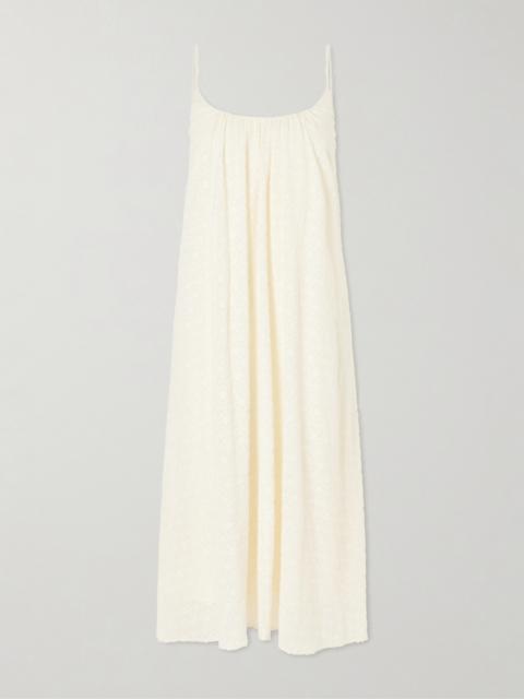 ERES Confidentielle Draped Silk And Cotton-blend Coverup