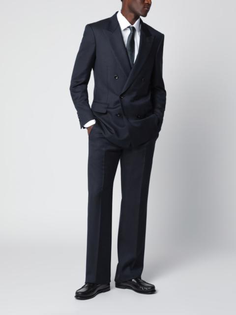 TOM FORD Navy double-breasted wool suit