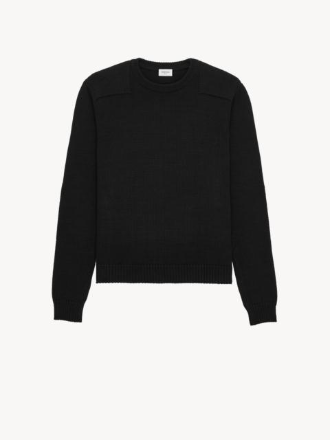 SAINT LAURENT CREWNECK SWEATER IN COTTON KNIT