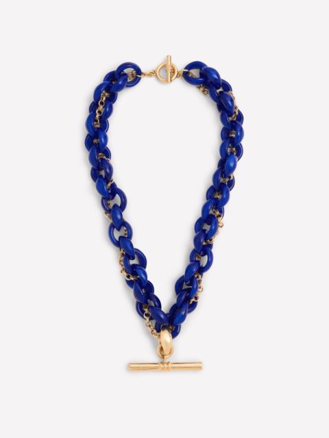 BODEN Resin T Bar Chain Necklace-Blue