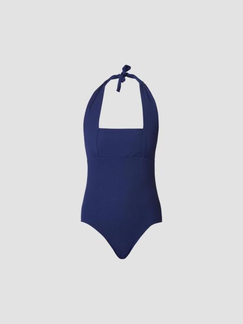 Shoshanna Women's Retro Halter One-Piece Swimsuit - Navy