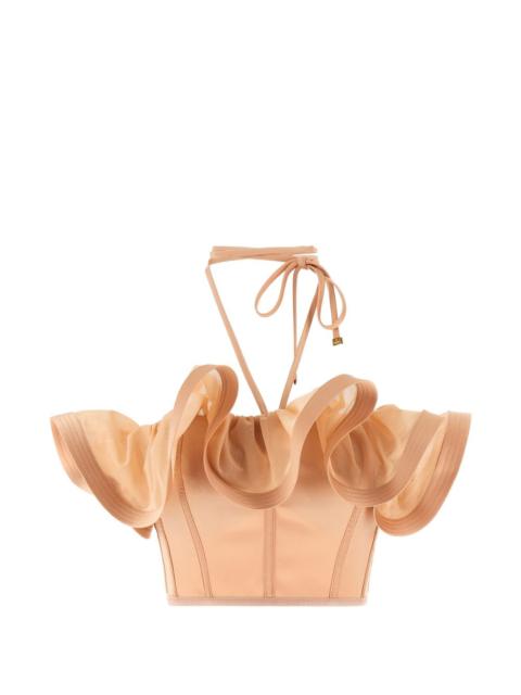 ELISABETTA FRANCHI ruffled band bustier top