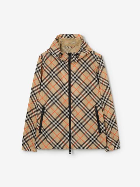 Burberry Check Nylon Hooded Jacket