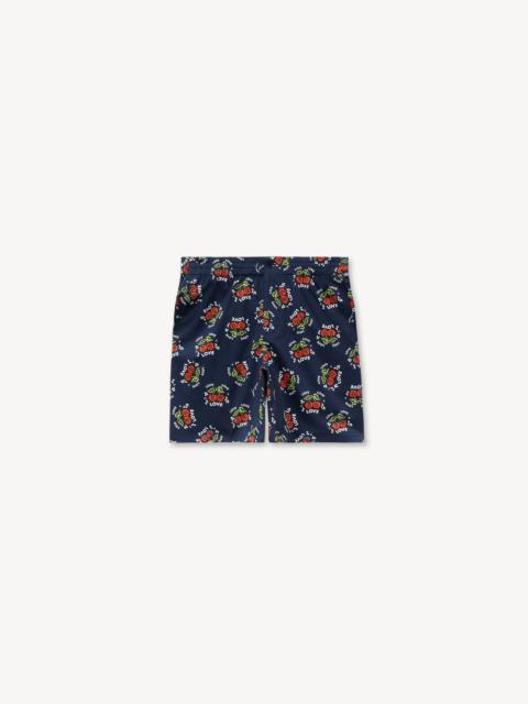 KENZO 'KENZO Loves' elasticated shorts in cotton poplin
