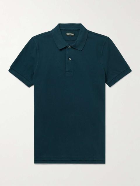 Garment-Dyed Cotton-Piqué Polo Shirt