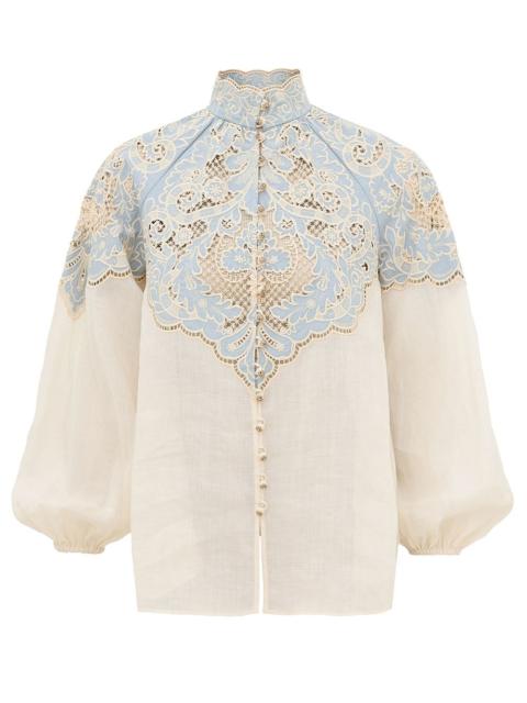 Zimmermann FAIRLIGHT APPLIQUE BLOUSE