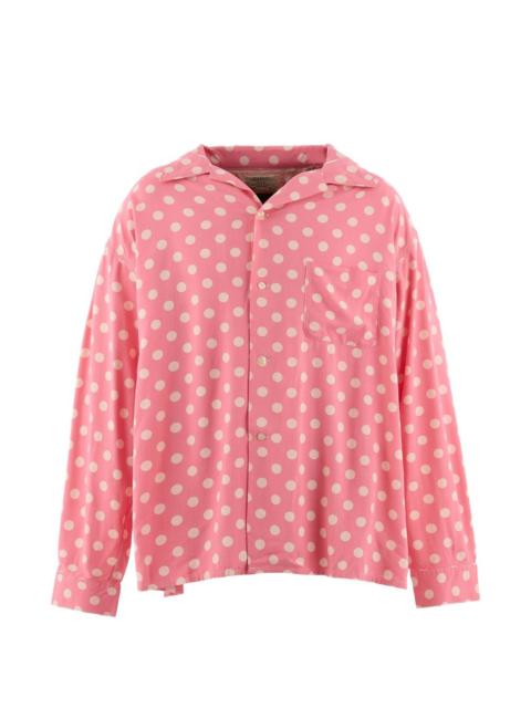 SAINT M×××××× polka-dot long-sleeve shirt