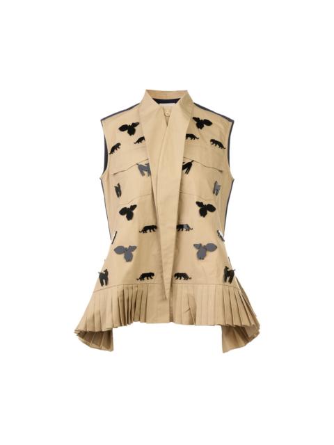 BIYAN Printed Linen Sleeveless Vest